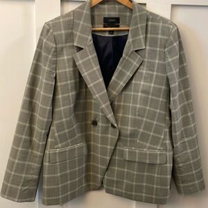 J Crew plaid blazer Italian stretch wool size 20